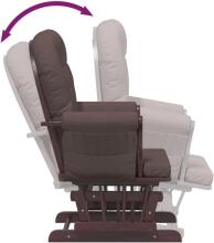 Bebe Basic Rocking Chair with Stool Art.290063 Pink Kiiktool söötmiseks
