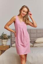 Doctornap  Cotton Night Dress Art.TCB.7460.BLUSH_ROSE.S.01 Cotton nightgown for pregnant/nursing