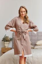 Dobranocka Art.SWW.7461.BEIGE  Хлопковый халат для беременных