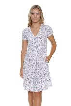 Doctornap  Cotton Night Dress Art.TCB.5335.PAPAYA Cotton nightgown for pregnant/nursing