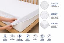 La Bebe™ Waterproof Air Comfort  Mattress Protector Art.290756 Laste veekindel madratsikate puuvillase kattega 120x60 cm