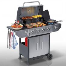 Aed gaasigrill malmist resti ja kaanega 4+1 põletiga Berdsen BD-896