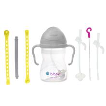 B.BOX 62627 Starter Set 3in1 - Pudeli koos õhutusventiiliga 240ml Hall + Sidrunisheebi Lanyard + Varuõhutusventiilid