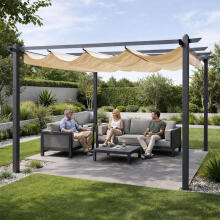 Aia terrassi pergola 3x4 m, terasest, kuppel, beež, MultiGarden