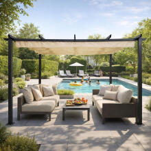 Aia terrassi pergola 3x4 m, terasest, kuppel, beež, MultiGarden