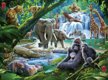 Ravensburger pusle 100 tk Džungli pere