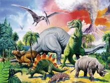 Ravensburger pusle 100 tk Dinosaurusete seas