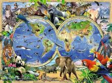 Ravensburgeri pusle 300 tk Maailma atlas loomadega
