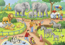 Ravensburger pusle 2x24 tk A Day at the Zoo