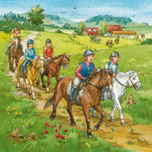 Ravensburger Puzzle 3x49 tk Hobustega päev