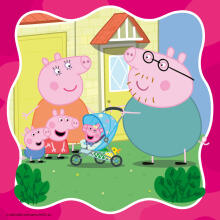 Ravensburger pusle 3x49 tükki: Peppa Pigg koos perega