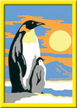 Ravensburger värvi numbritega pingviinide perekond