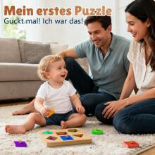 Larger Wooden Puzzle Art.294589 Montessori puidust puslelaud
