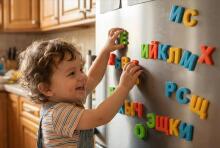 Magnetic Alphabet Art.294958 Magnētiskie burti (krie. val.)
