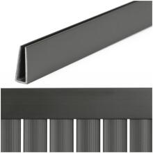 Kate, profiil 100 cm PVC-kattele rõdule, terrassile, aiale, tumehall
