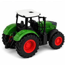 Agricultural Tractor Farm Farm Rubber Wheels White Green 1:24