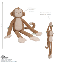 Little Dutch XL Cuddle Monkey 80 cm Safari Friends GRS Art.8351