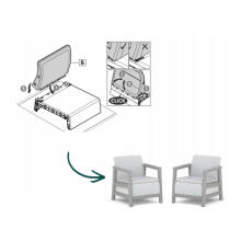 Aiatoolid 2 tk Scandi Linea helehall/tumehall