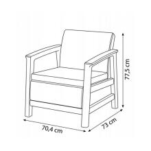 Aiatoolid 2 tk Scandi Linea helehall/tumehall