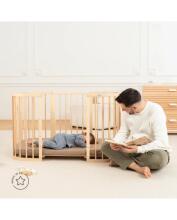 Waldin Baby Collection Bed Crib  7 in 1 Art.297431 Natural Multifunktsionaalne puidust 7-ühes transformeeriv võrevoodi