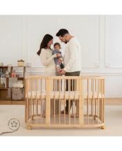 Waldin Baby Collection Bed Crib  7 in 1 Art.297431 Natural Multifunktsionaalne puidust 7-ühes transformeeriv võrevoodi