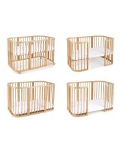 Waldin Baby Collection Bed Crib  7 in 1 Art.297431 Natural Multifunktsionaalne puidust 7-ühes transformeeriv võrevoodi