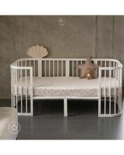 Waldin Baby Collection Bed Crib  7 in 1 Art.297432 White Multifunktsionaalne puidust 7-ühes transformeeriv võrevoodi