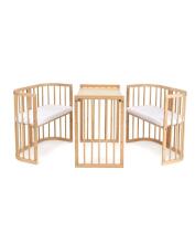 Waldin Baby Collection Bed Crib  7 in 1 Art.297432 White Multifunktsionaalne puidust 7-ühes transformeeriv võrevoodi