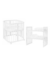 Waldin Baby Collection Bed Crib  7 in 1 Art.297432 White Multifunktsionaalne puidust 7-ühes transformeeriv võrevoodi