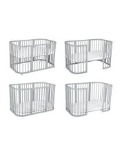 Waldin Baby Collection Bed Crib  7 in 1 Art.297433 Grey Multifunktsionaalne puidust 7-ühes transformeeriv võrevoodi