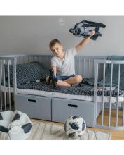 Waldin Baby Collection Bed Crib  7 in 1 Art.297433 Grey Multifunktsionaalne puidust 7-ühes transformeeriv võrevoodi