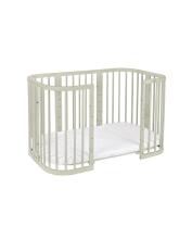 Waldin Baby Collection Bed Crib  7 in 1 Art.297434 Olive Multifunktsionaalne puidust 7-ühes transformeeriv võrevoodi
