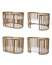 Waldin Oval Baby Collection Bed Crib  7 in 1 Art.297435 Vintage Multifunktsionaalne puidust 7-ühes transformeeriv võrevoodi