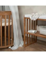 Waldin Oval Baby Collection Bed Crib  7 in 1 Art.297435 Vintage Multifunktsionaalne puidust 7-ühes transformeeriv võrevoodi