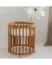 Waldin Oval Baby Collection Bed Crib  7 in 1 Art.297435 Vintage Multifunktsionaalne puidust 7-ühes transformeeriv võrevoodi