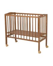 Waldin  Bedside Crib 2in1 Art.297437 Vintage Puidust 2-ühes võrevoodi/häll ratastel madratsiga