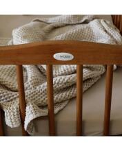 Waldin  Bedside Crib 2in1 Art.297437 Vintage Puidust 2-ühes võrevoodi/häll ratastel madratsiga