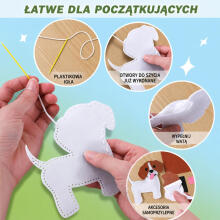 Loov komplekt õmblemiseks: pehmed mänguasjad, DIY koerad 6 tk.