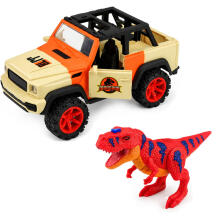 Mugavusauto T-Rex dinosauruse tulede, helide ja avanevate uste abil