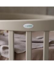 Waldin Oval Baby Collection Bed Crib  7 in 1 Art.297544 Olive Multifunktsionaalne puidust 7-ühes transformeeriv võrevoodi