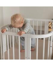 Waldin  Bed Crib  5 in 1 Art.297545 White Multifunktsionaalne puidust 5-ühes transformeeriv võrevoodi