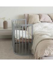 Waldin  Bed Crib  5 in 1 Art.297545 Grey Multifunktsionaalne puidust 5-ühes transformeeriv võrevoodi
