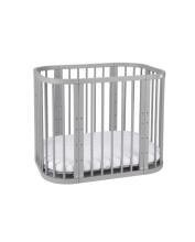 Waldin  Bed Crib  5 in 1 Art.297545 Grey Multifunktsionaalne puidust 5-ühes transformeeriv võrevoodi