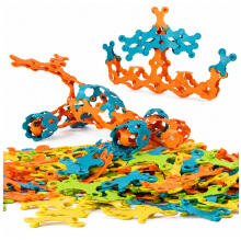 Creative Construction Blocks Interconnected Flexible Colorful 138 pcs.