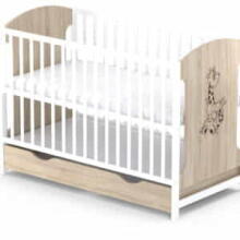Elf Bed Meadow Drawer Art.298056 White\Pine  Puidust beebivoodi hoiuruumiga (120x60 cm)