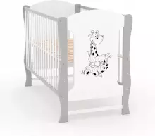 Elf Bed Meadow Drawer Art.298056 White\Pine  Puidust beebivoodi hoiuruumiga (120x60 cm)