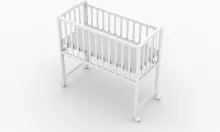 Elf Bed Mist Art.298060 Grey Puidust beebivoodi/häll ratastel (90x40 cm)