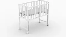 Elf Bed Mist Art.298060 Grey Puidust beebivoodi/häll ratastel (90x40 cm)