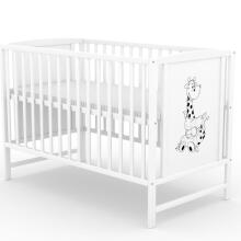 Elf Bed Bloom Art.298071 White/Grey Puidust beebivoodi 120x60 cm