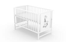 Elf Bed Bloom Drawer Art.298073 White/Grey Puidust beebivoodi hoiuruumiga (120x60 cm)